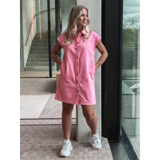 Robe courte en jeans Leya - Rose