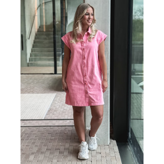 Robe courte en jeans Leya - Rose