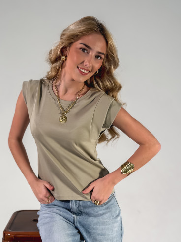 T-shirt Athènes - Kaki