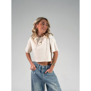 Crop T-shirt Clélia - Beige