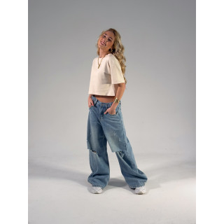 Crop T-shirt Clélia - Beige