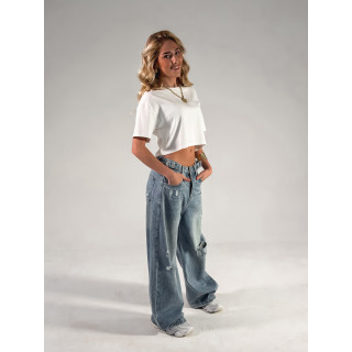 Crop T-shirt Clélia - Blanc