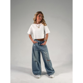 Crop T-shirt Clélia - Blanc