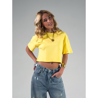 Crop T-shirt Clélia - Jaune