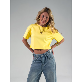 Crop T-shirt Clélia - Jaune