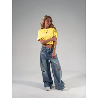 Crop T-shirt Clélia - Jaune