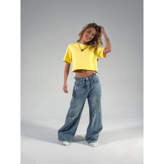 Crop T-shirt Clélia - Jaune