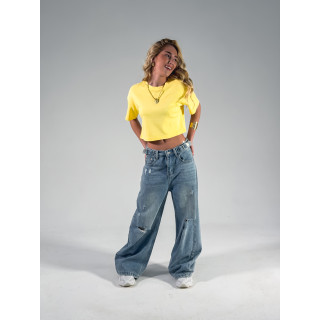 Crop T-shirt Clélia - Jaune