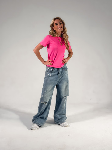 T-shirt Léontine - Fuschia
