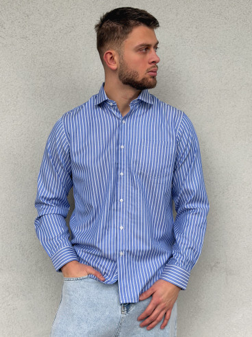 Chemise lignée Tino - Bleu