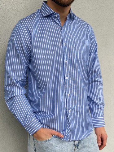 Chemise lignée Tino - Bleu