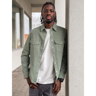 Veste en jeans Maxence - Vert sauge