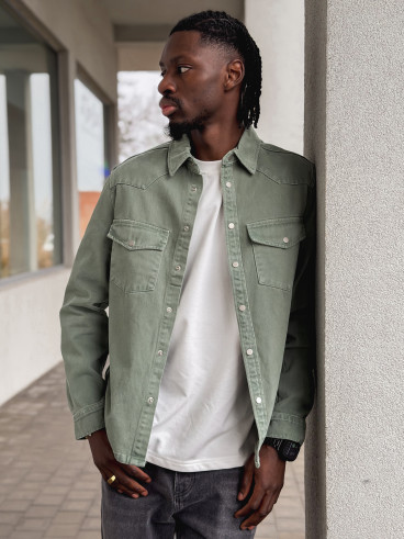 Veste en jeans Maxence - Vert sauge Veste en jeans Maxence - Vert sauge