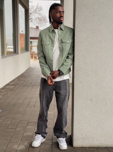 Veste en jeans Maxence - Vert sauge Veste en jeans Maxence - Vert sauge