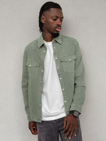 Veste en jeans Maxence - Vert sauge Veste en jeans Maxence - Vert sauge