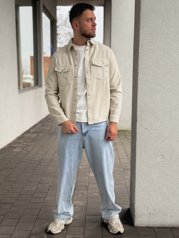 Veste en jeans Maxence - Beige