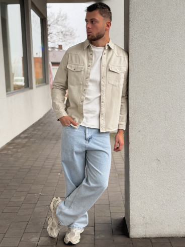 Veste en jeans Maxence - Beige