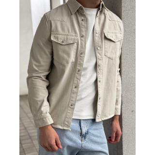 Veste en jeans Maxence - Beige