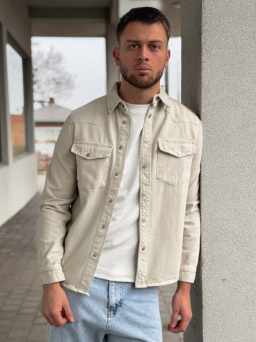 Veste en jeans Maxence - Beige