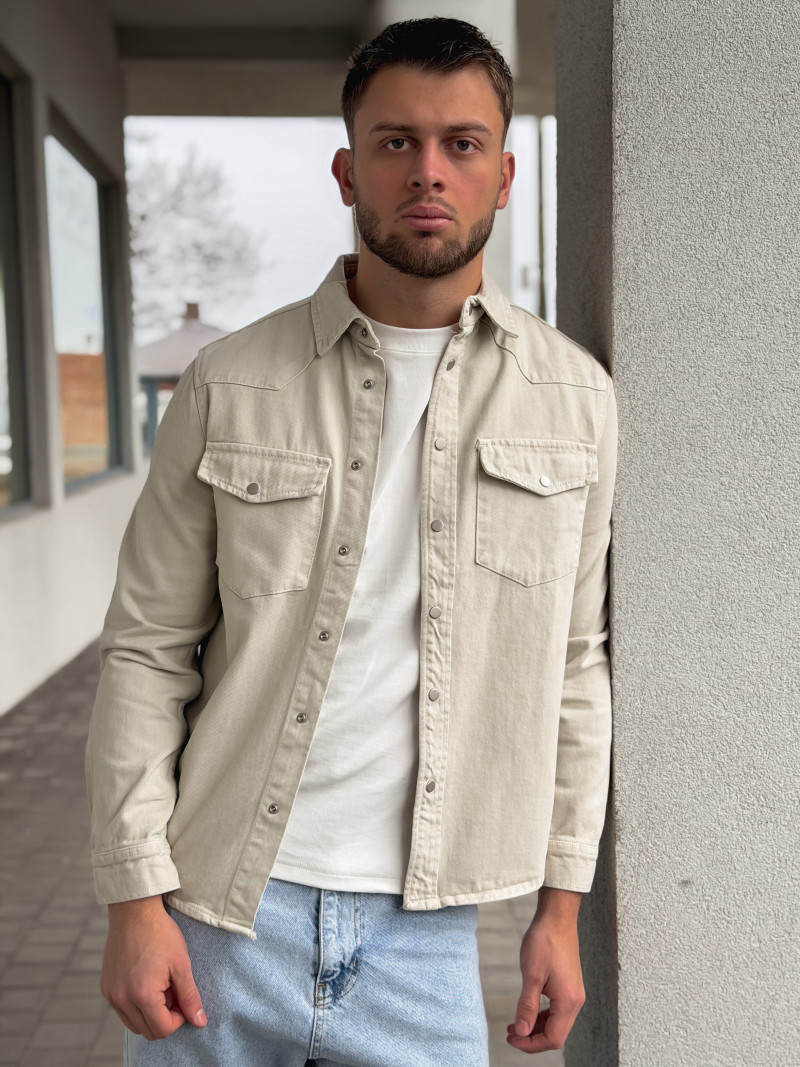 Veste en jeans Maxence - Beige