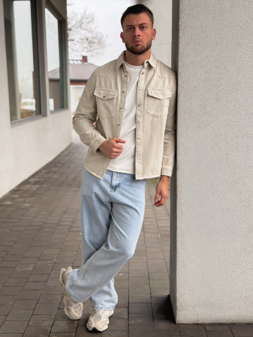 Veste en jeans Maxence - Beige