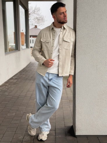 Veste en jeans Maxence - Beige