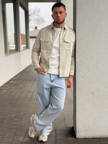 Veste en jeans Maxence - Beige