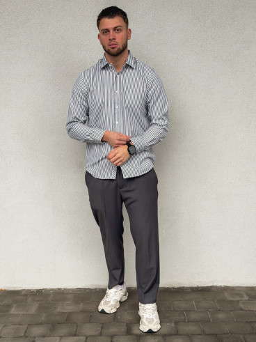 Chemise lignée Mario - Kaki Chemise lignée Mario - Kaki