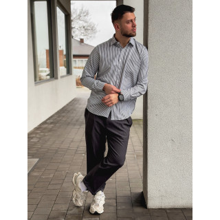 Chemise lignée Mario - Kaki