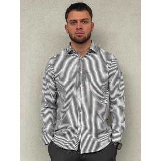 Chemise lignée Mario - Kaki