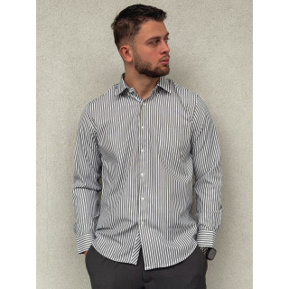 Chemise lignée Mario - Kaki