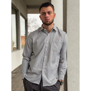 Chemise lignée Mario - Kaki