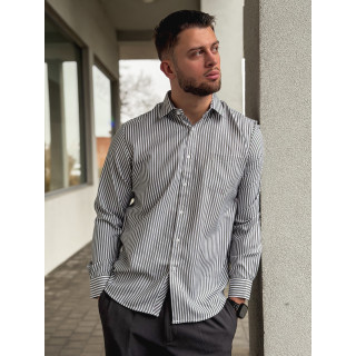 Chemise lignée Mario - Kaki