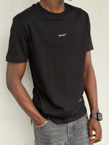 T-shirt "On-off" - Noir