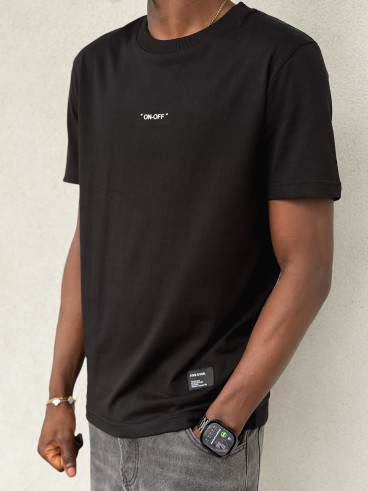 T-shirt "On-off" - Noir