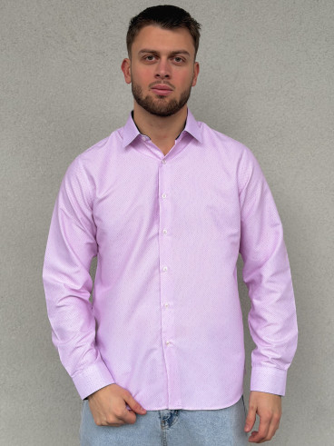 Chemise à motif Dorian - Rose