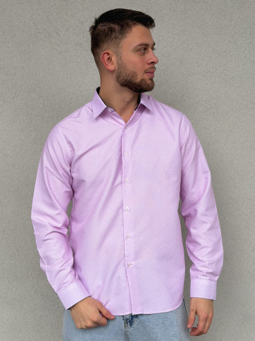 Chemise à motif Dorian - Rose