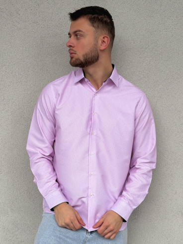 Chemise à motif Dorian - Rose