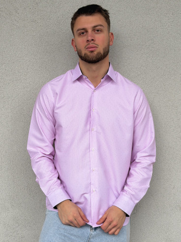 Chemise à motif Dorian - Rose