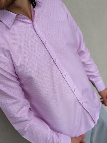 Chemise à motif Dorian - Rose