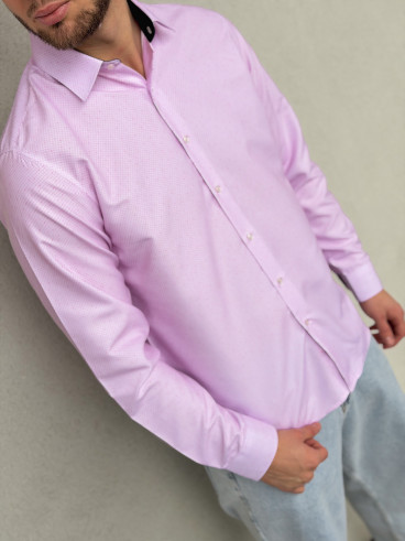 Chemise à motif Dorian - Rose