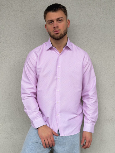 Chemise à motif Dorian - Rose