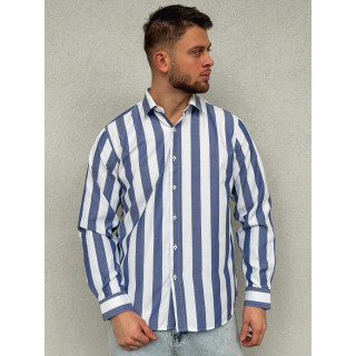 Chemise lignée Joachim - Bleu/Blanc