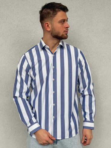 Chemise lignée Joachim - Bleu/Blanc Chemise lignée Joachim - Bleu/Blanc