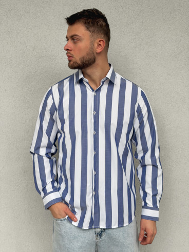 Chemise lignée Joachim - Bleu/Blanc Chemise lignée Joachim - Bleu/Blanc