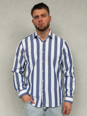 Chemise lignée Joachim - Bleu/Blanc Chemise lignée Joachim - Bleu/Blanc