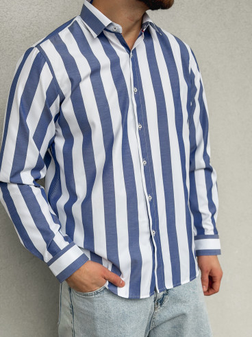 Chemise lignée Joachim - Bleu/Blanc Chemise lignée Joachim - Bleu/Blanc