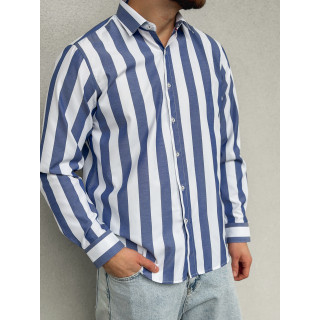 Chemise lignée Joachim - Bleu/Blanc