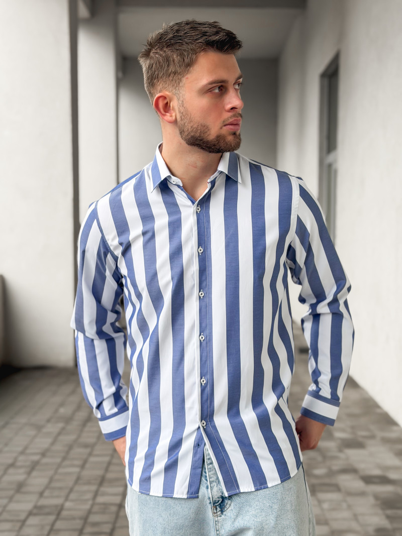 Chemise lignée Joachim - Bleu/Blanc Chemise lignée Joachim - Bleu/Blanc