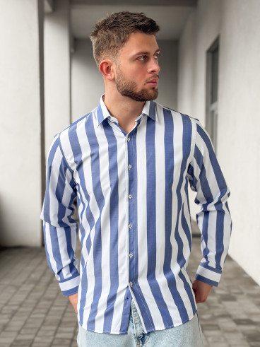 Chemise lignée Joachim - Bleu/Blanc Chemise lignée Joachim - Bleu/Blanc